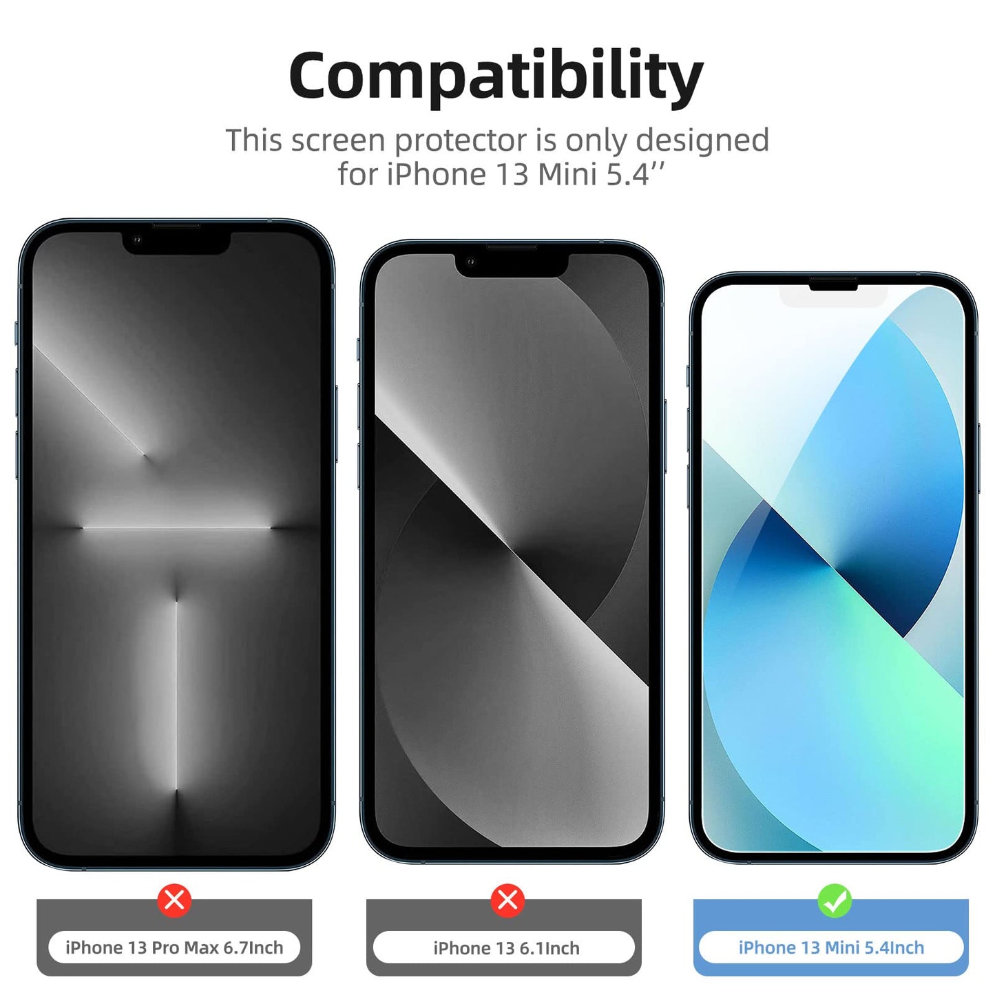 NEW'C 3 Pack Designed for iPhone 16, iPhone 15, iPhone 15 Pro (6.1 inches) Screen Protector Tempered Glass,Case Friendly Ultra Resistant