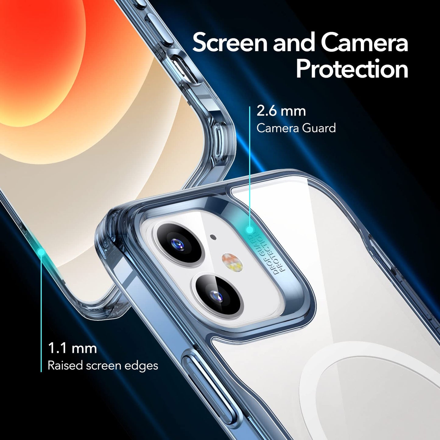 ESR for iPhone 16 Pro Max Case, Compatible with MagSafe, Shockproof Military-Grade Protection, Magnetic Phone Case for iPhone 16 Pro Max, Classic Hybrid Case (HaloLock), Clear