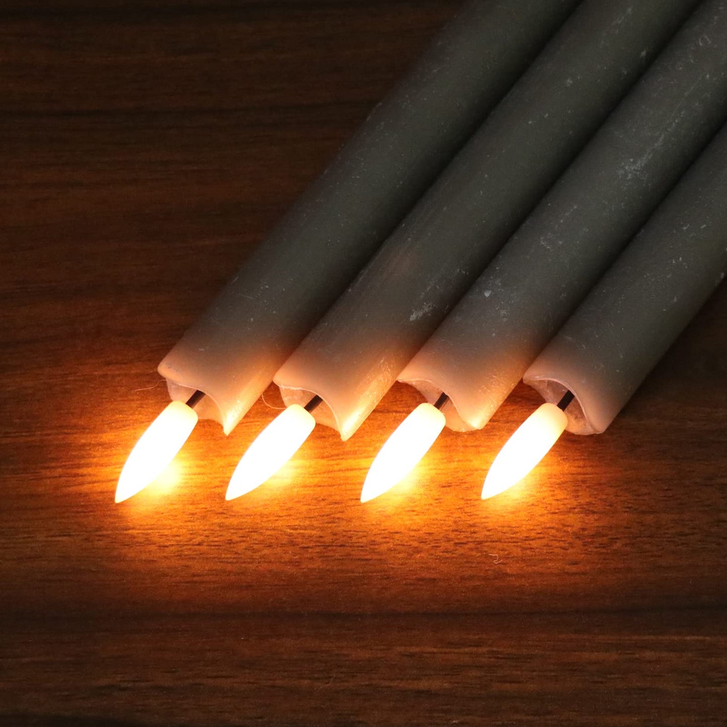 GenSwin Flameless Ivory Taper Candles Flickering with 10-Key Remote, Battery Operated Led Warm 3D Wick Light Window Candles Real Wax Pack of 6, Christmas Home Wedding Decor(0.78 X 9.64 Inch)