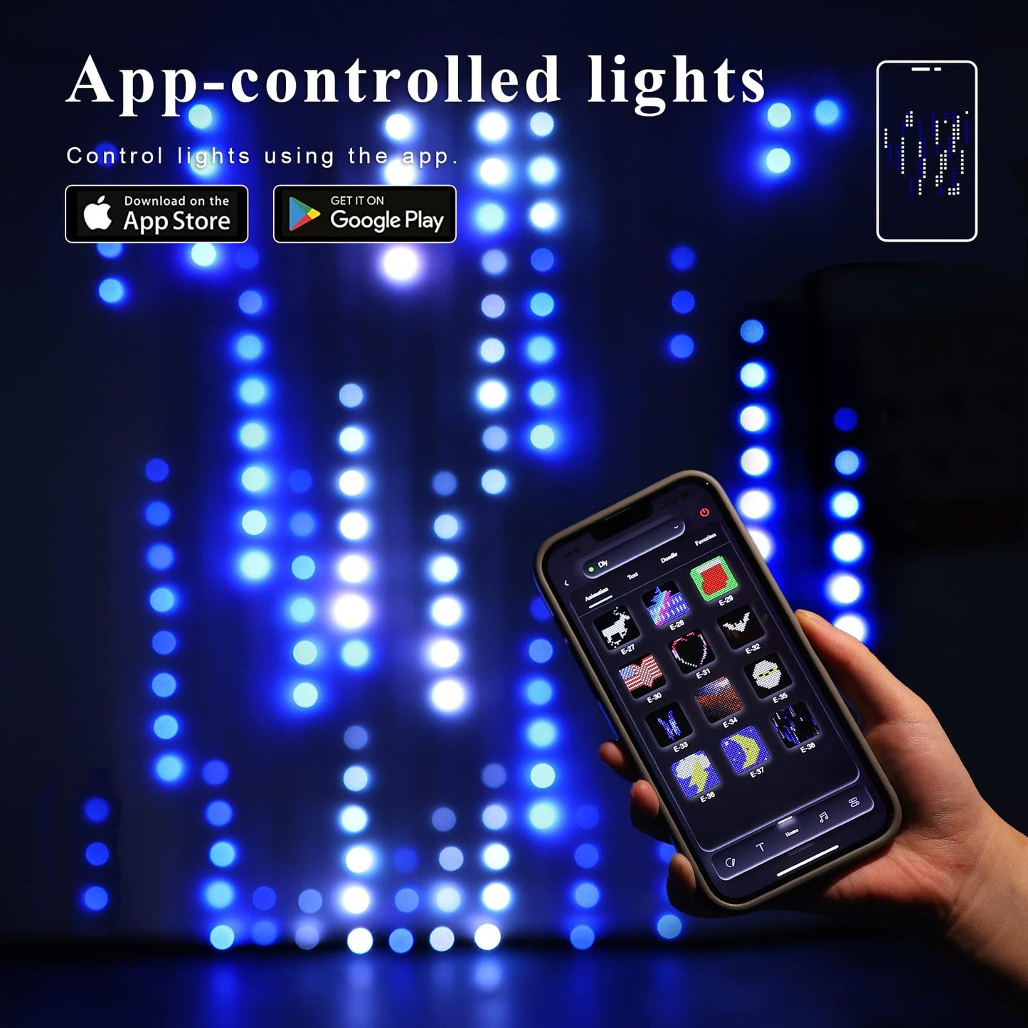 JMEXSUSS 300 LED Remote Control Christmas Curtain Lights, Plug in Fairy Curtain Lights Outdoor, Window Wall Hanging Curtain String Lights for Bedroom Backdrop Wedding Party Indoor Decor, Warm White