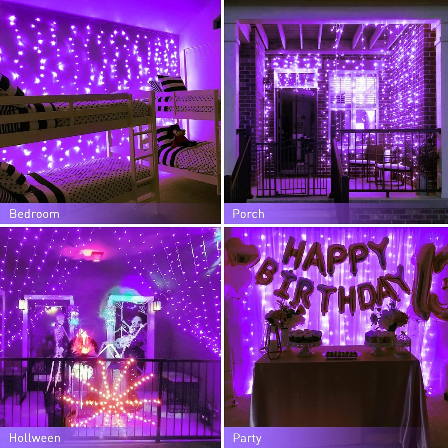 JMEXSUSS 300 LED Remote Control Christmas Curtain Lights, Plug in Fairy Curtain Lights Outdoor, Window Wall Hanging Curtain String Lights for Bedroom Backdrop Wedding Party Indoor Decor, Warm White