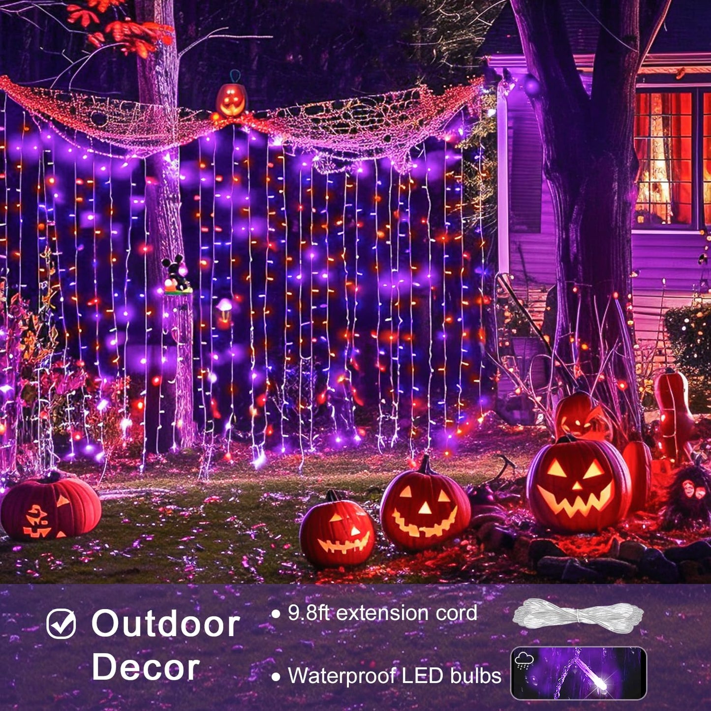 JMEXSUSS 300 LED Remote Control Christmas Curtain Lights, Plug in Fairy Curtain Lights Outdoor, Window Wall Hanging Curtain String Lights for Bedroom Backdrop Wedding Party Indoor Decor, Warm White