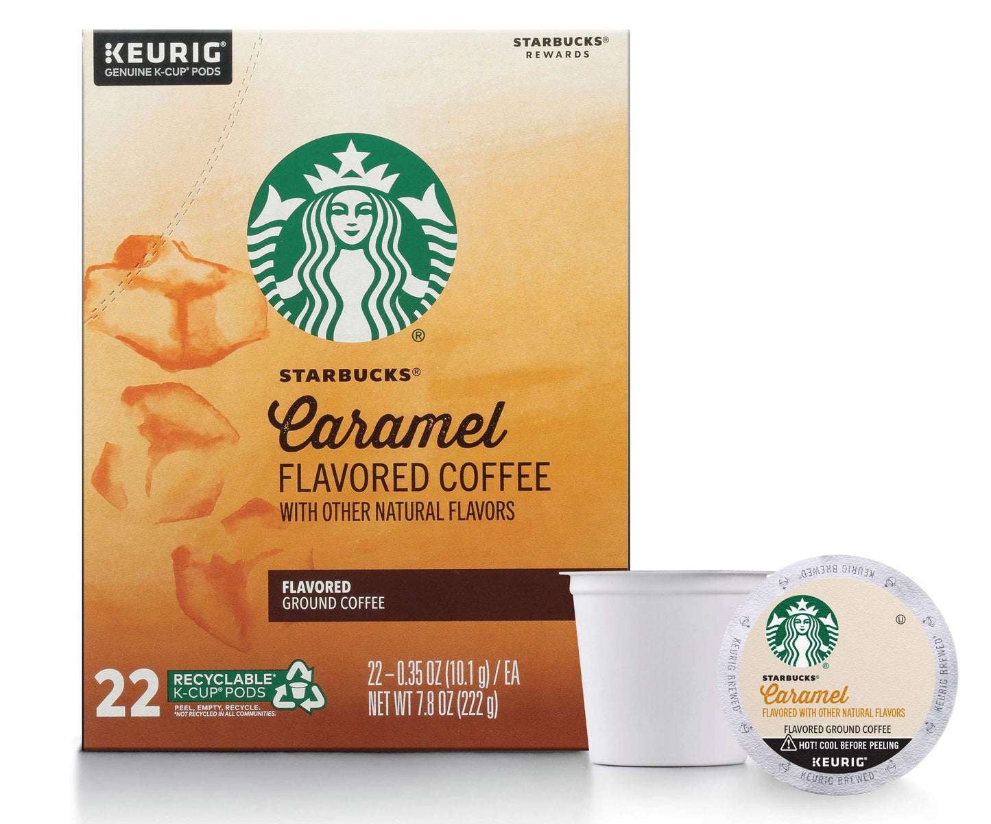 Starbucks K-Cup Coffee Pods, Naturally Flavored Coffee Variety Pack for Keurig Brewers, 100% Arabica, 1 Box (40 Pods)
