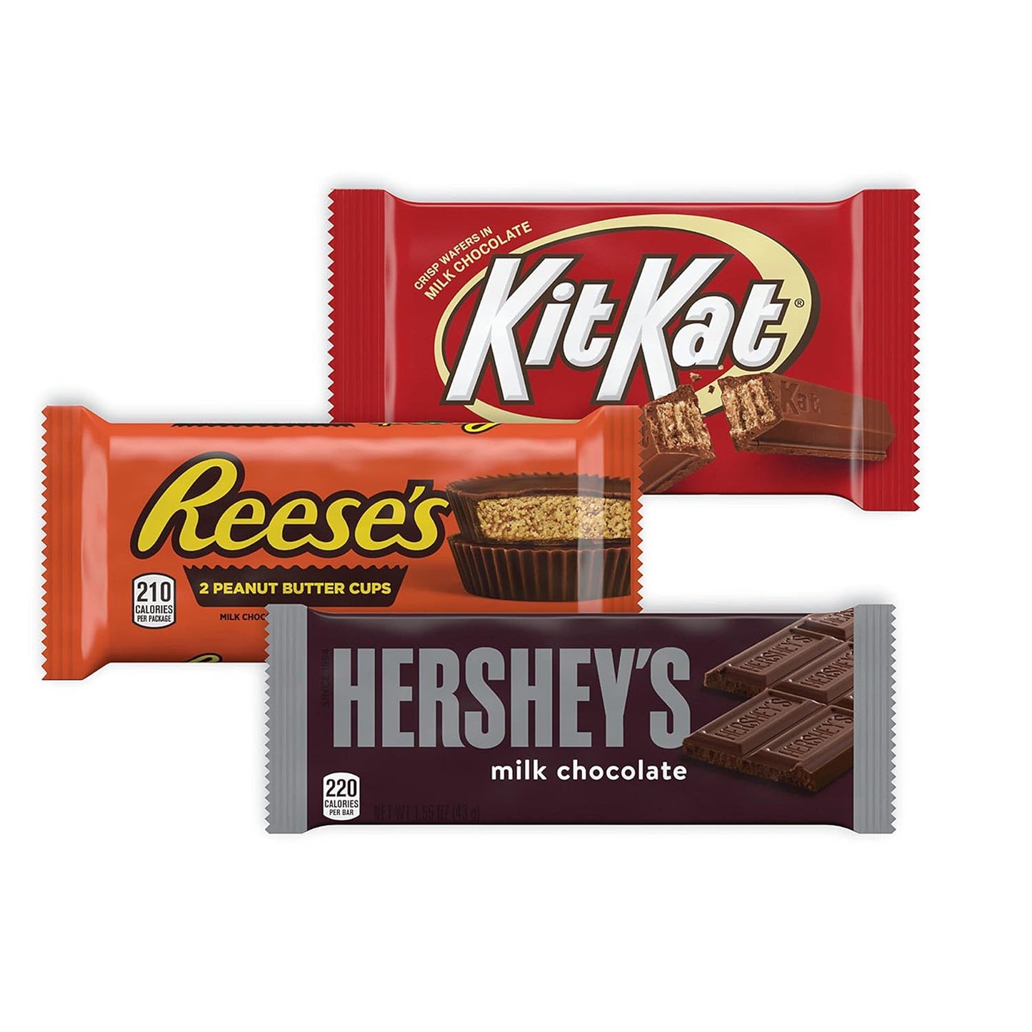 HERSHEY'S, KIT KAT and REESE'S Assorted Milk Chocolate, Halloween Candy Variety Box, 27.3 oz (18 Count)
