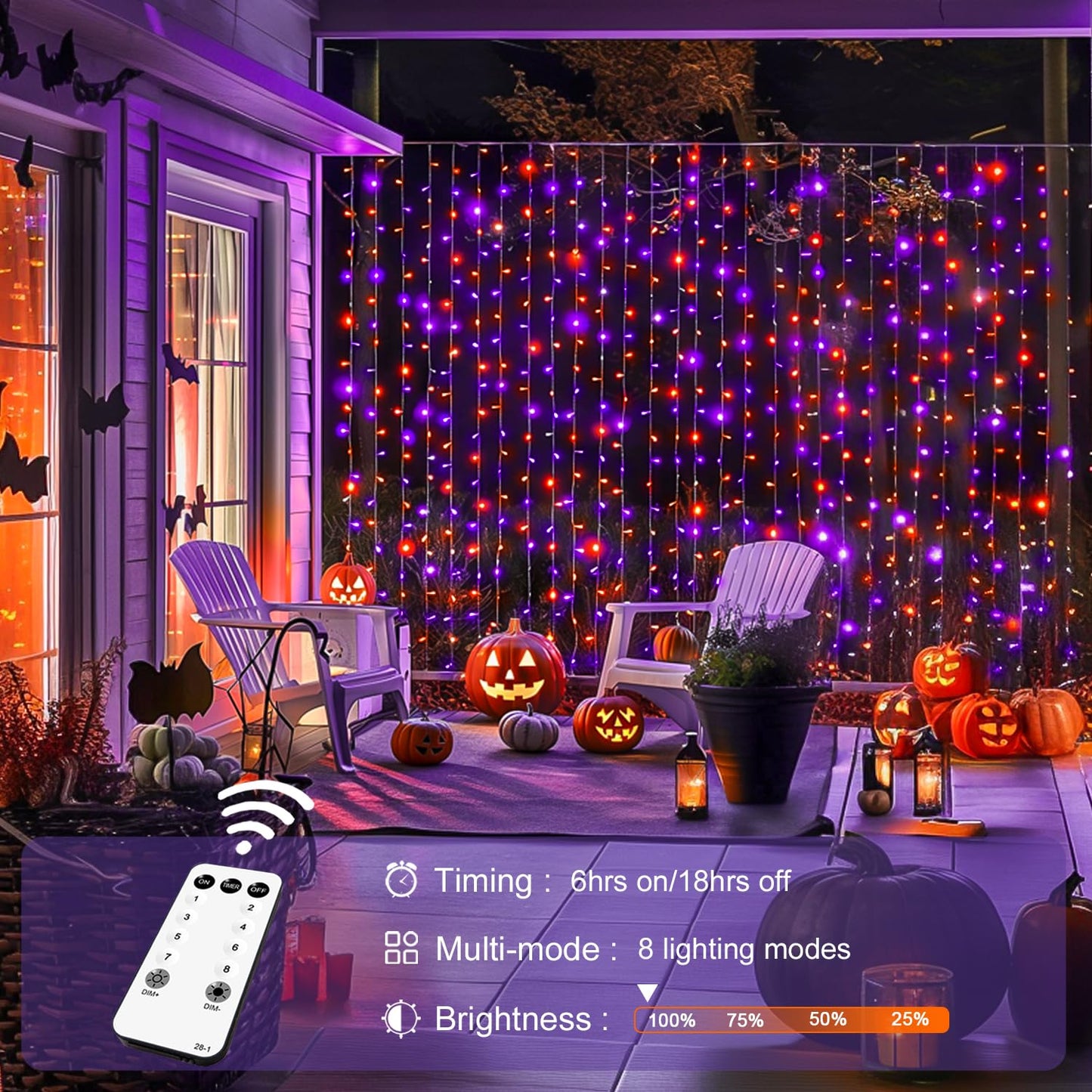 JMEXSUSS 300 LED Remote Control Christmas Curtain Lights, Plug in Fairy Curtain Lights Outdoor, Window Wall Hanging Curtain String Lights for Bedroom Backdrop Wedding Party Indoor Decor, Warm White
