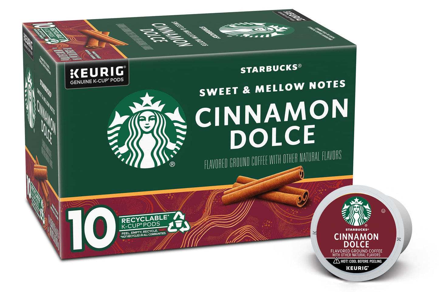 Starbucks K-Cup Coffee Pods, Naturally Flavored Coffee Variety Pack for Keurig Brewers, 100% Arabica, 1 Box (40 Pods)