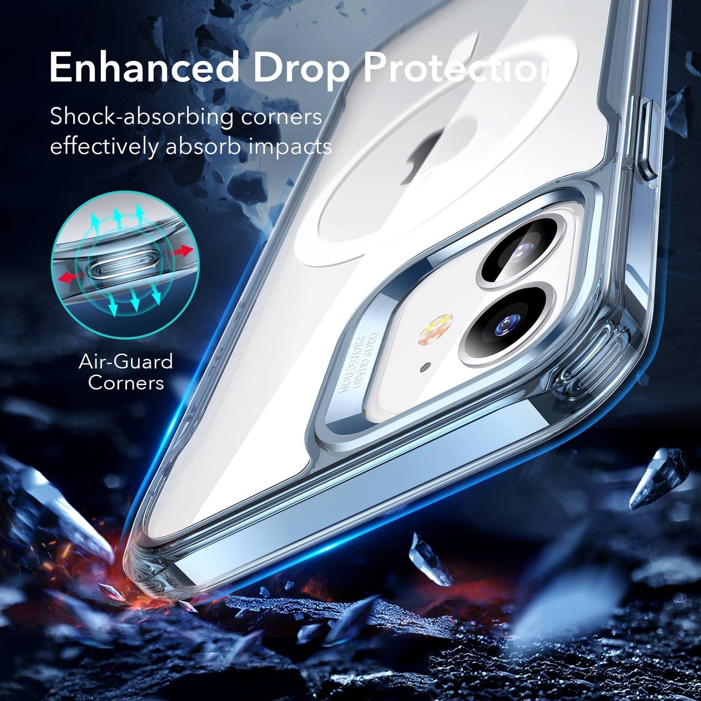 ESR for iPhone 16 Pro Max Case, Compatible with MagSafe, Shockproof Military-Grade Protection, Magnetic Phone Case for iPhone 16 Pro Max, Classic Hybrid Case (HaloLock), Clear