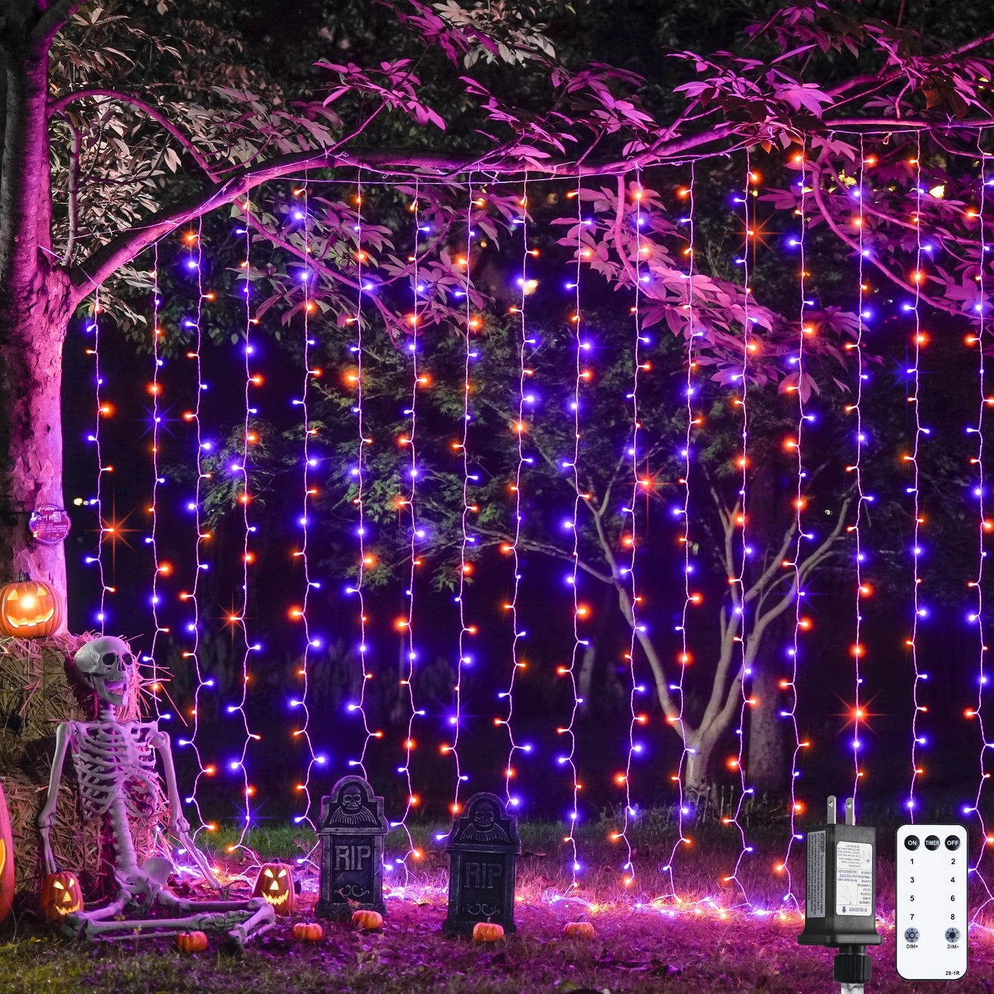 JMEXSUSS 300 LED Remote Control Christmas Curtain Lights, Plug in Fairy Curtain Lights Outdoor, Window Wall Hanging Curtain String Lights for Bedroom Backdrop Wedding Party Indoor Decor, Warm White