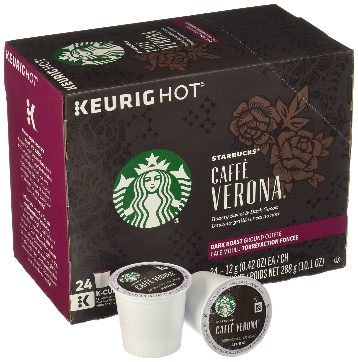 Starbucks K-Cup Coffee Pods, Naturally Flavored Coffee Variety Pack for Keurig Brewers, 100% Arabica, 1 Box (40 Pods)