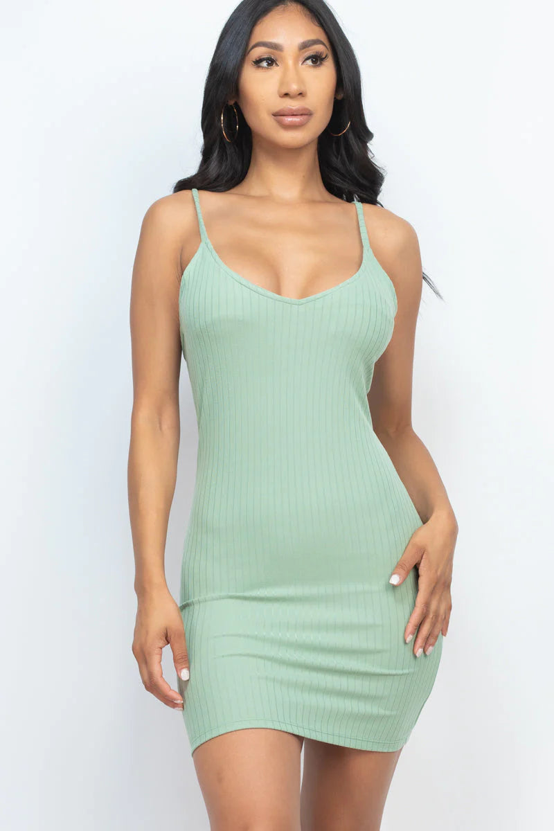 Ribbed Cami Bodycon Dress (CAPELLA)