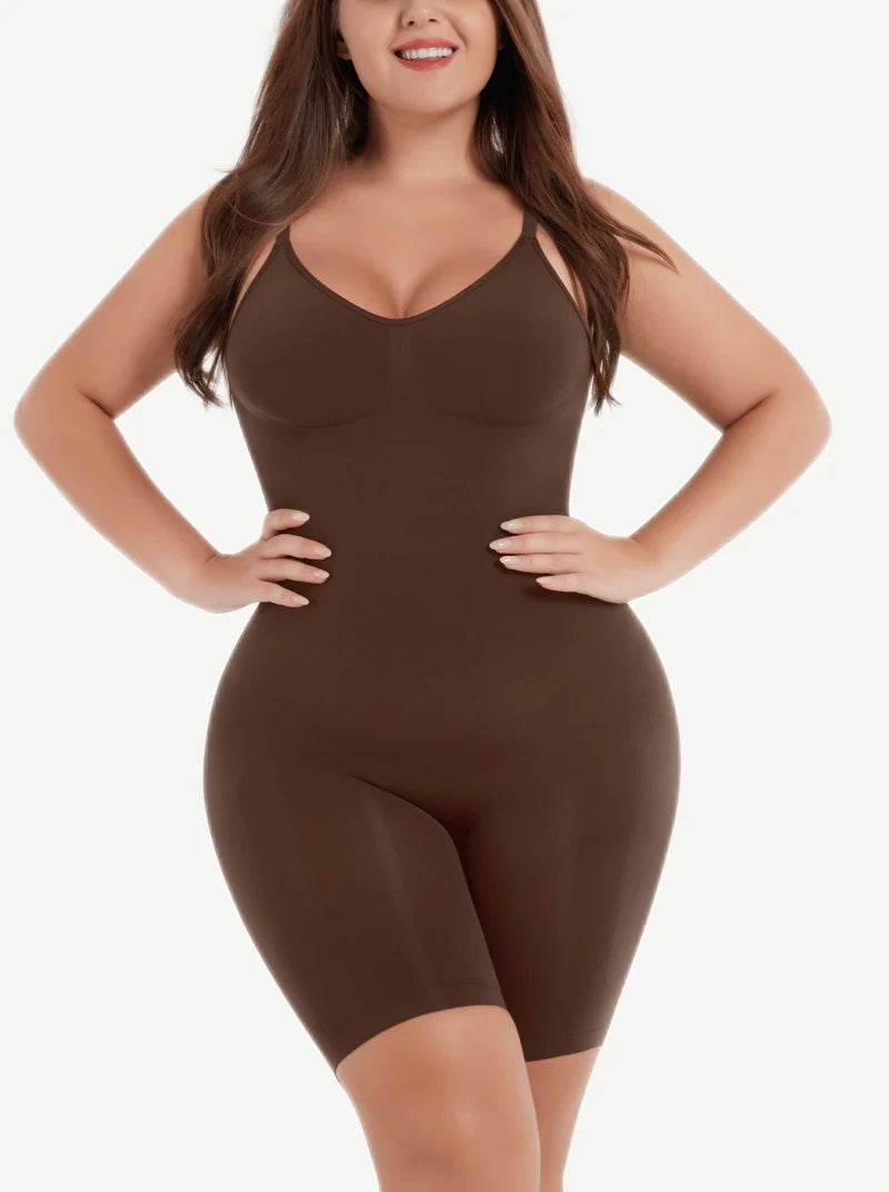 Black Seamless Sculpt Plus Size Full Body Shaper