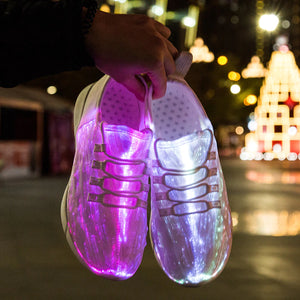 LED Fiber Optic Rechargeable Light Up Shoes