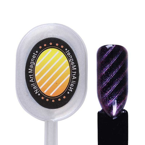 Image of Nail Art Magnet Stick Cat Eye Magnet for UV Gel Varnish Polish 9D Cat Eye Line Strip Effect Strong Magnetic Pen Nail Art Tools