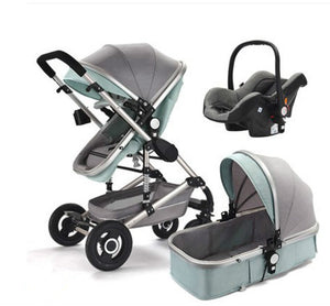 Baby Stroller With High View Can Be Sitting, Lying, Folding, Bi-directional Shock Absorber For Newborns,    Child