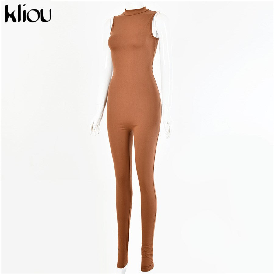 Simenual ribbed Casual Zipper V Neck Rompers Women Jumpsuit Workout Sporty Short Sleeve Skinny Biker Shorts Playsuits Fashion
