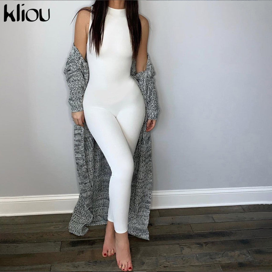 Simenual ribbed Casual Zipper V Neck Rompers Women Jumpsuit Workout Sporty Short Sleeve Skinny Biker Shorts Playsuits Fashion