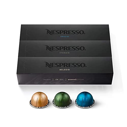 Nespresso Capsules Vertuo, Melozio, Medium Roast Coffee, 30-Count Coffee Pods, Brews 7.8oz