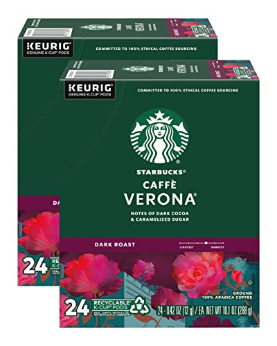 Starbucks K-Cup Coffee Pods, Naturally Flavored Coffee Variety Pack for Keurig Brewers, 100% Arabica, 1 Box (40 Pods)