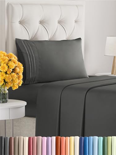 Queen Size 4 Piece Sheet Set - Comfy Breathable & Cooling Sheets - Hotel Luxury Bed Sheets for Women & Men - Deep Pockets, Easy-Fit, Extra Soft & Wrinkle Free Sheets - White Oeko-Tex Bed Sheet Set