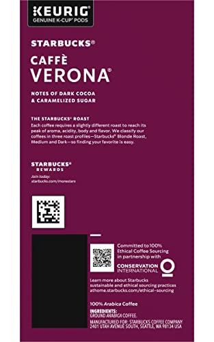 Starbucks K-Cup Coffee Pods, Naturally Flavored Coffee Variety Pack for Keurig Brewers, 100% Arabica, 1 Box (40 Pods)