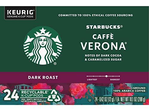 Starbucks K-Cup Coffee Pods, Naturally Flavored Coffee Variety Pack for Keurig Brewers, 100% Arabica, 1 Box (40 Pods)