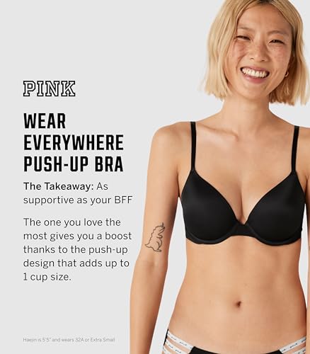 Victoria's Secret Women's Pink Wear Everywhere Push Up Bra, Bras for Women (32A-40DDD)