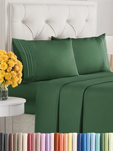 Queen Size 4 Piece Sheet Set - Comfy Breathable & Cooling Sheets - Hotel Luxury Bed Sheets for Women & Men - Deep Pockets, Easy-Fit, Extra Soft & Wrinkle Free Sheets - White Oeko-Tex Bed Sheet Set