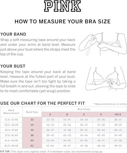Victoria's Secret Women's Pink Wear Everywhere Push Up Bra, Bras for Women (32A-40DDD)