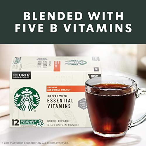 Starbucks K-Cup Coffee Pods, Naturally Flavored Coffee Variety Pack for Keurig Brewers, 100% Arabica, 1 Box (40 Pods)