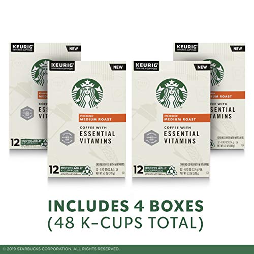 Starbucks K-Cup Coffee Pods, Naturally Flavored Coffee Variety Pack for Keurig Brewers, 100% Arabica, 1 Box (40 Pods)
