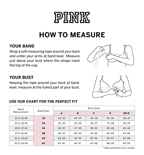 Victoria's Secret Women's Pink Wear Everywhere Push Up Bra, Bras for Women (32A-40DDD)
