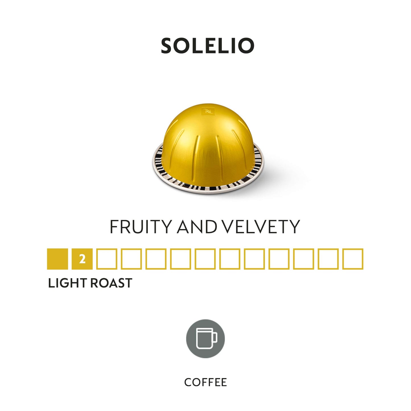 Nespresso Capsules Vertuo, Melozio, Medium Roast Coffee, 30-Count Coffee Pods, Brews 7.8oz