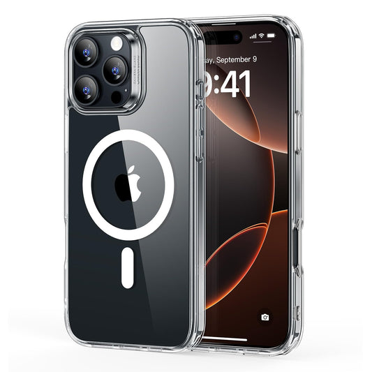 ESR for iPhone 16 Pro Max Case, Compatible with MagSafe, Shockproof Military-Grade Protection, Magnetic Phone Case for iPhone 16 Pro Max, Classic Hybrid Case (HaloLock), Clear