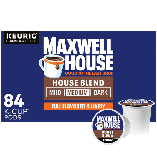 Maxwell House House Blend Medium Roast K-Cup Coffee Pods (84 ct Box)
