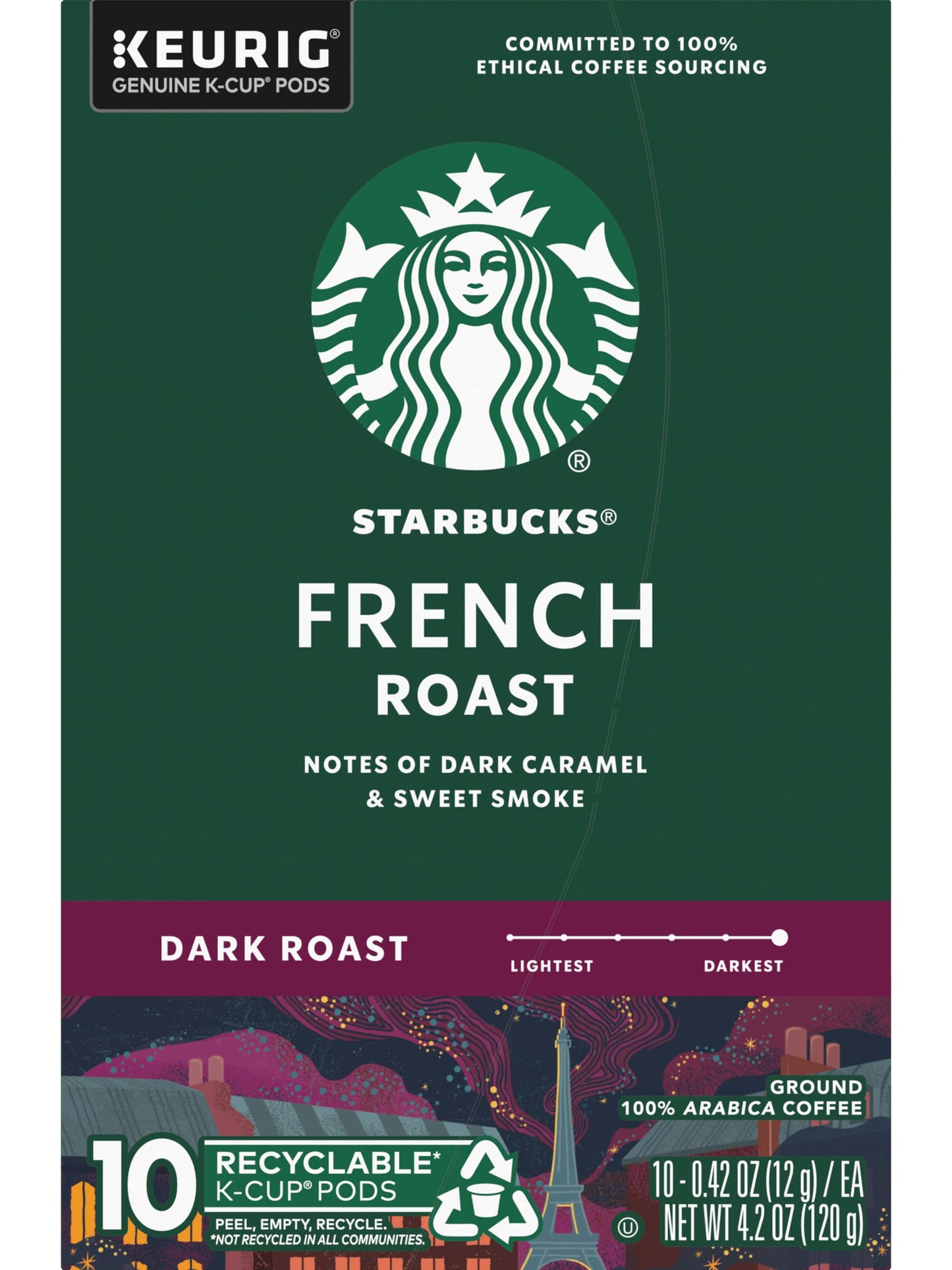 Starbucks K-Cup Coffee Pods, Naturally Flavored Coffee Variety Pack for Keurig Brewers, 100% Arabica, 1 Box (40 Pods)