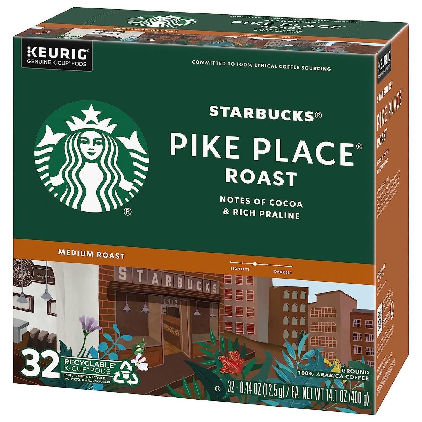 Starbucks K-Cup Coffee Pods, Naturally Flavored Coffee Variety Pack for Keurig Brewers, 100% Arabica, 1 Box (40 Pods)