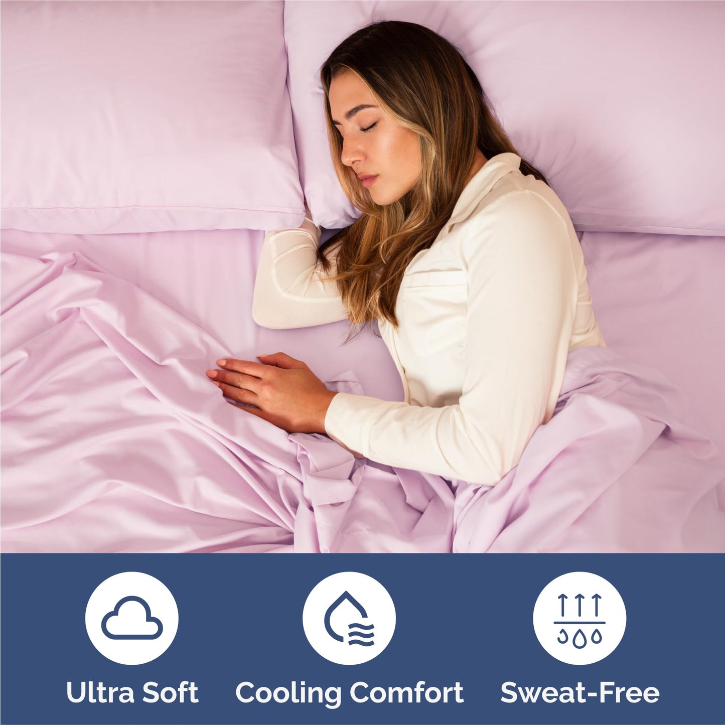 Queen Size 4 Piece Sheet Set - Comfy Breathable & Cooling Sheets - Hotel Luxury Bed Sheets for Women & Men - Deep Pockets, Easy-Fit, Extra Soft & Wrinkle Free Sheets - White Oeko-Tex Bed Sheet Set