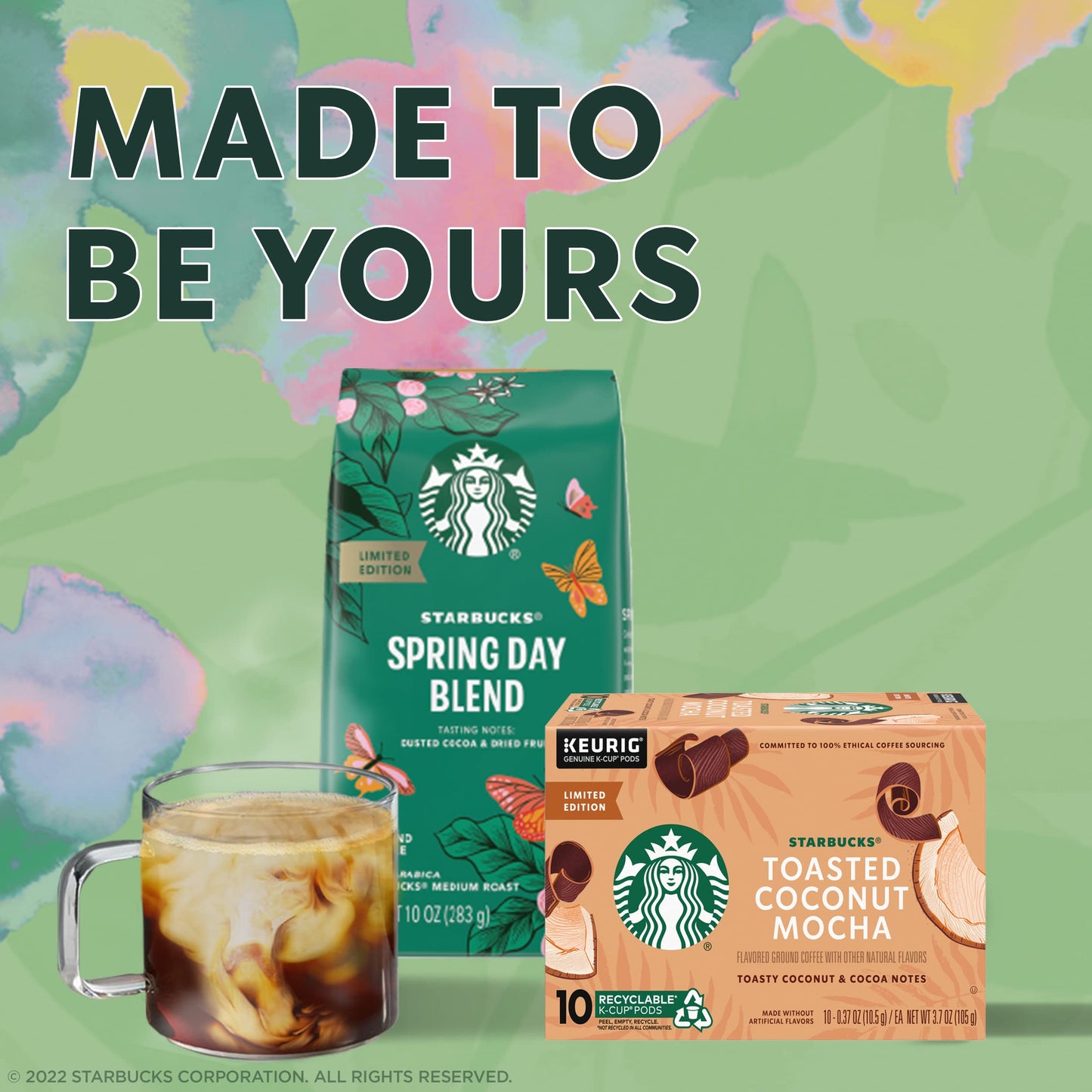 Starbucks K-Cup Coffee Pods, Naturally Flavored Coffee Variety Pack for Keurig Brewers, 100% Arabica, 1 Box (40 Pods)