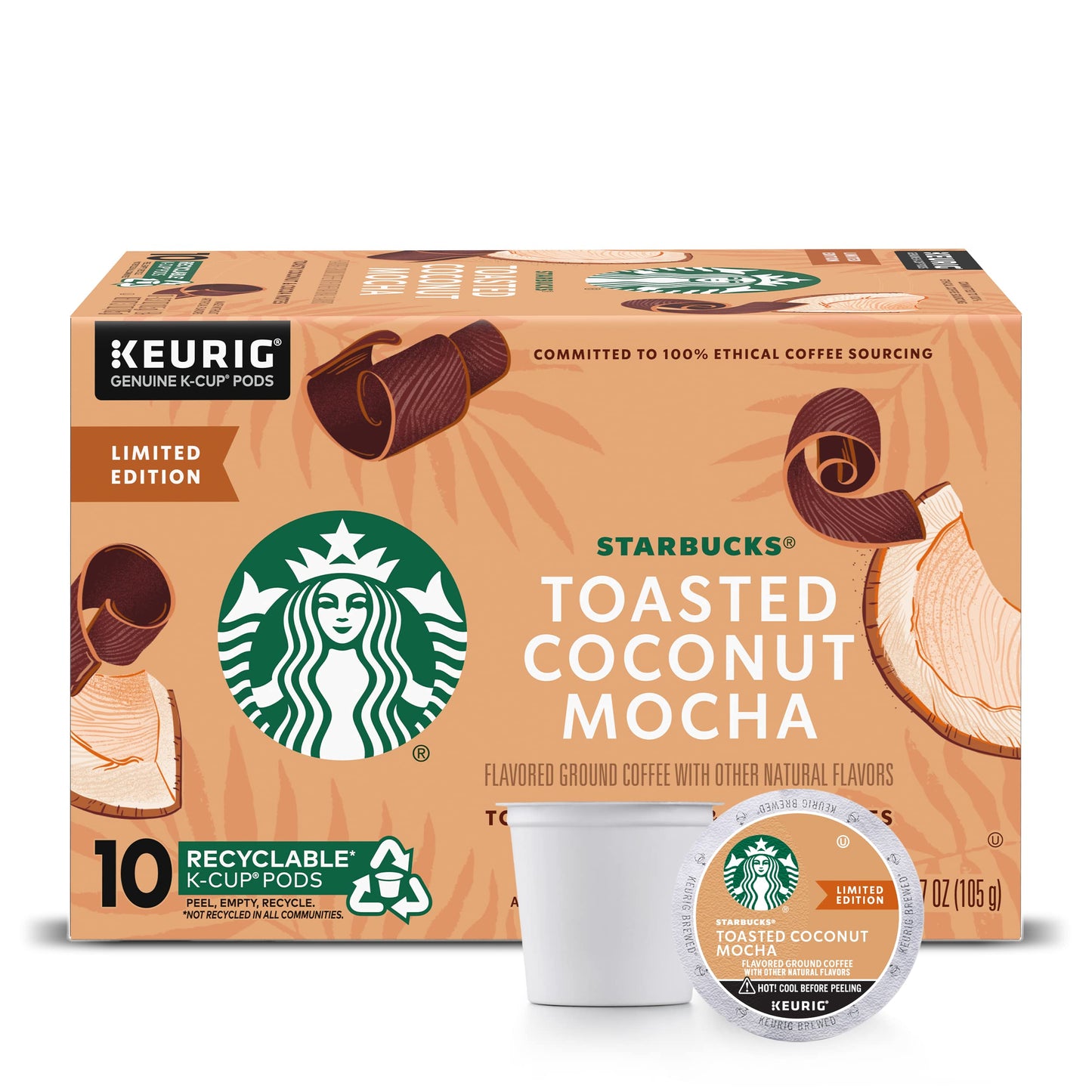 Starbucks K-Cup Coffee Pods, Naturally Flavored Coffee Variety Pack for Keurig Brewers, 100% Arabica, 1 Box (40 Pods)