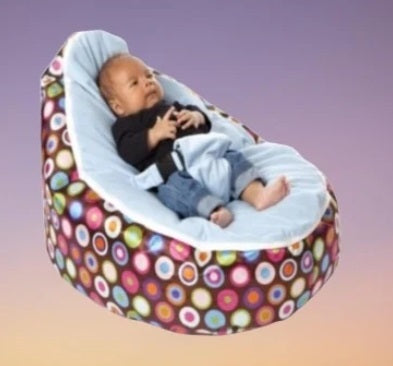Babybooper Beanbag  Blue Top Multi Fizzy - The Most Comfortable Portable Sleeping Setup Ever!
