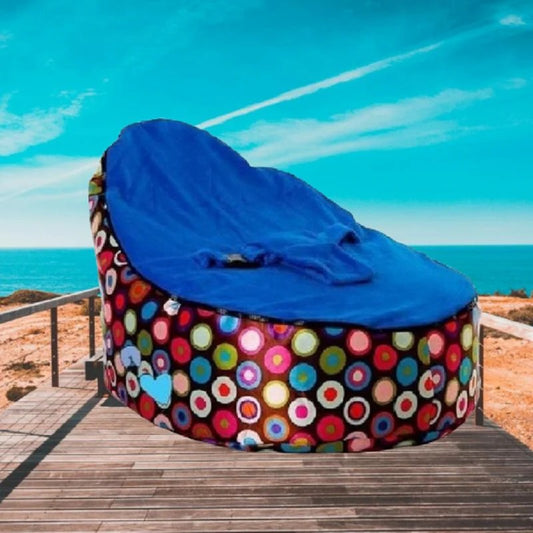 Babybooper Bean Bag Blue Top Fizzy - The Most Comfortable Portable Sleeping Setup Ever!