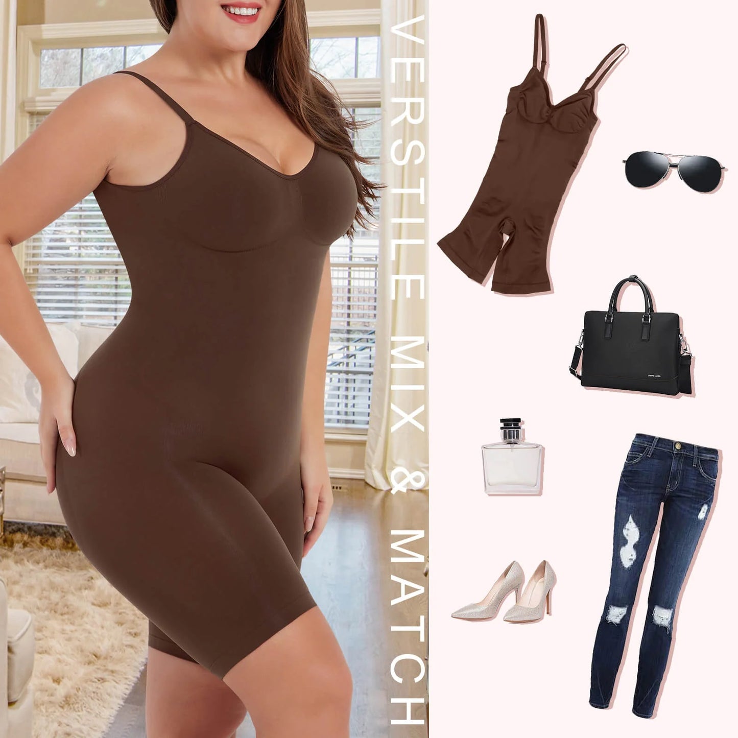Black Seamless Sculpt Plus Size Full Body Shaper