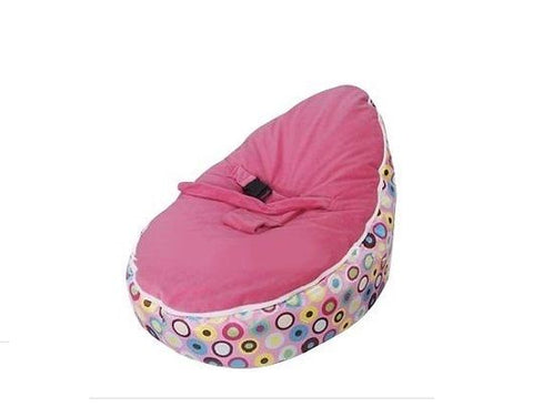 Image of Babybooper Beanbag Soft Baby Cozy Baby Sitting Chair Nursery Pillow Safe. (Booper Purple Top Bubble Gum Drop - Babybooper Beanbags