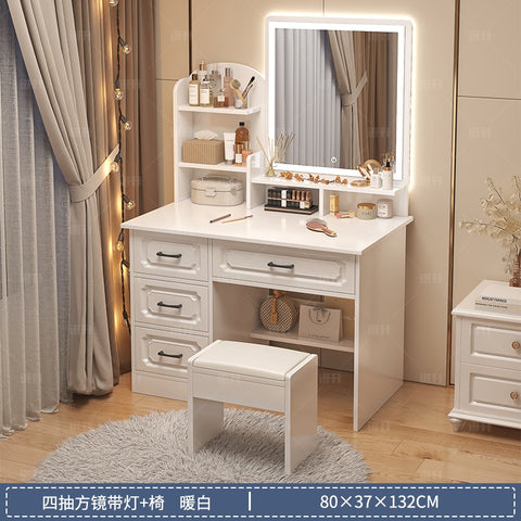 Image of Makeup Lacquer Dressing Table Box Mirrors Drawer Toiletries Dressing Table Cabinets Living Room Penteadeira Bedroom Furniture