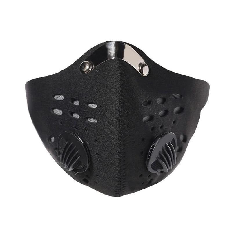 Cycling Half Face Mask PM 2.5 Carbon Filter Two Exhale Valves Dust-Proof Anti Pollution Smog Face Mask Sport Cover Shield