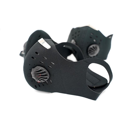 Image of Cycling Half Face Mask PM 2.5 Carbon Filter Two Exhale Valves Dust-Proof Anti Pollution Smog Face Mask Sport Cover Shield