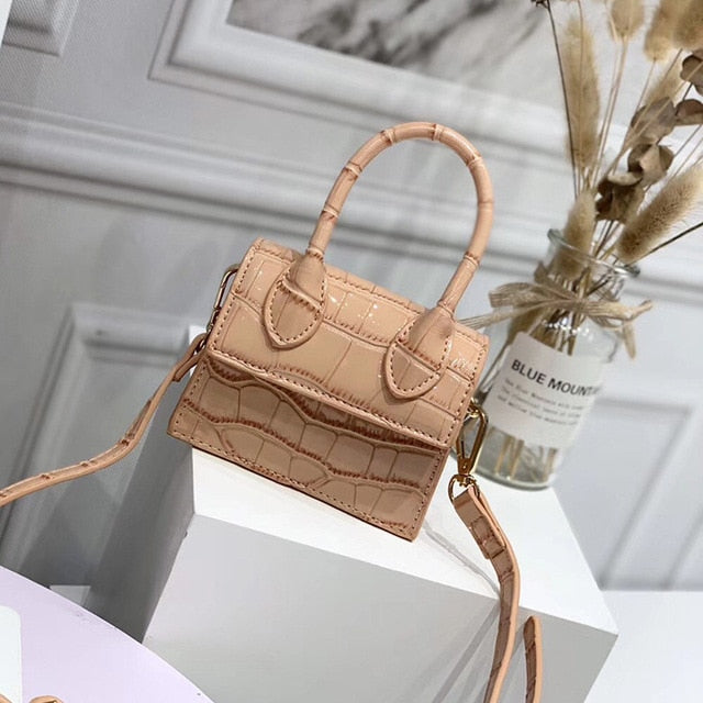 Mini Small Square bag 2019 Fashion New Quality PU Leather Women's Handbag Crocodile pattern Chain Shoulder Messenger Bags