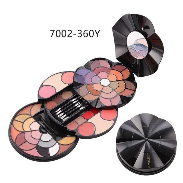 MISS ROSE Brand 180color Eyeshadow Palette Matte Nude Shimmer Long Lasting Eye Shadow Palette With Brush Eyebrow Powder Blusher