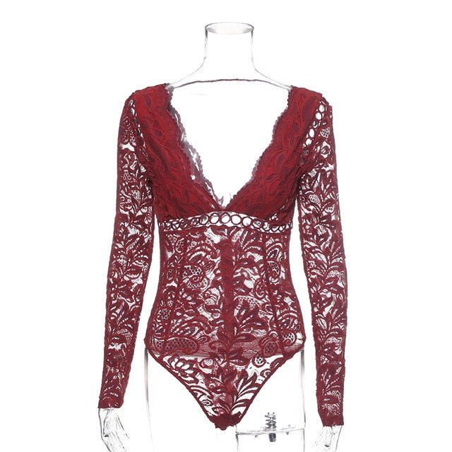 Women Black White Lace Club Suit