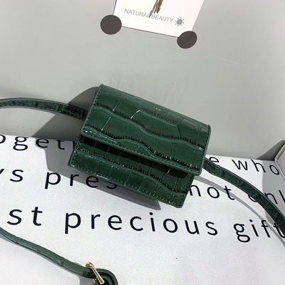 Image of Mini Small Square bag 2019 Fashion New Quality PU Leather Women's Handbag Crocodile pattern Chain Shoulder Messenger Bags